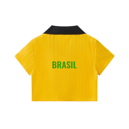 Brazil Striped Cropped Jersey