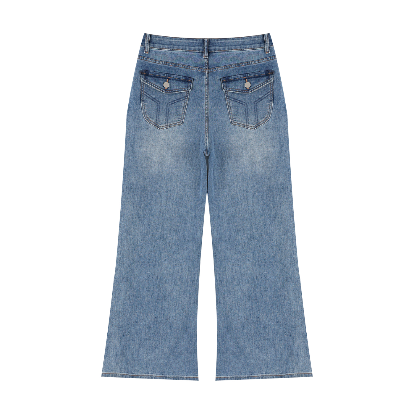 Vintage Wash Wide Leg Jeans