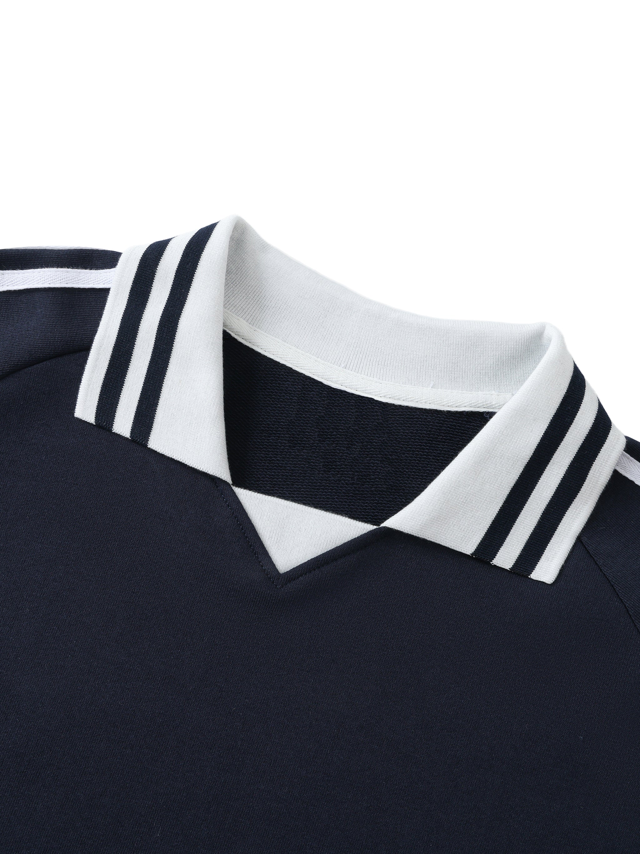 Striped Collar Sweatshirt