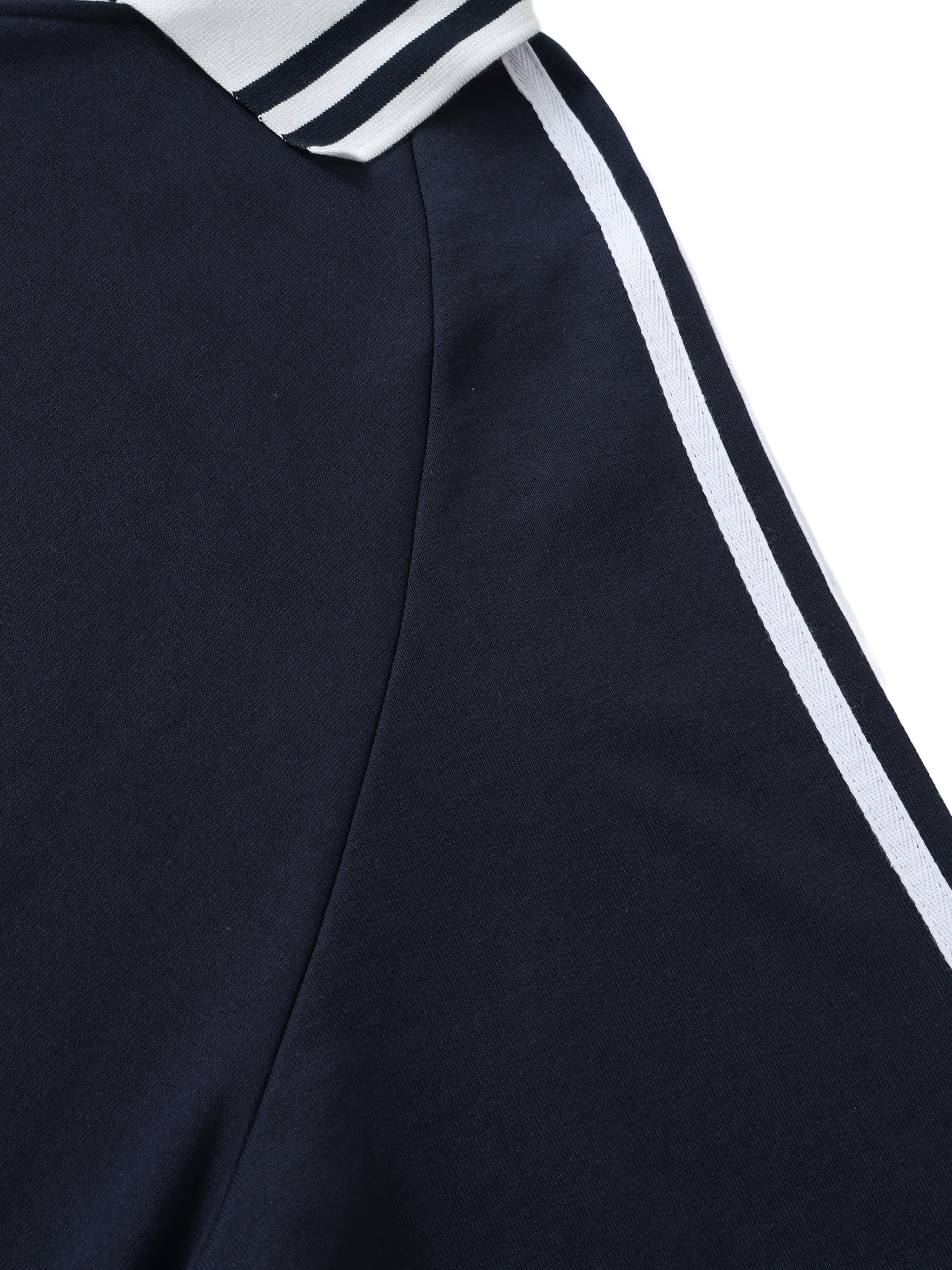 Striped Collar Sweatshirt