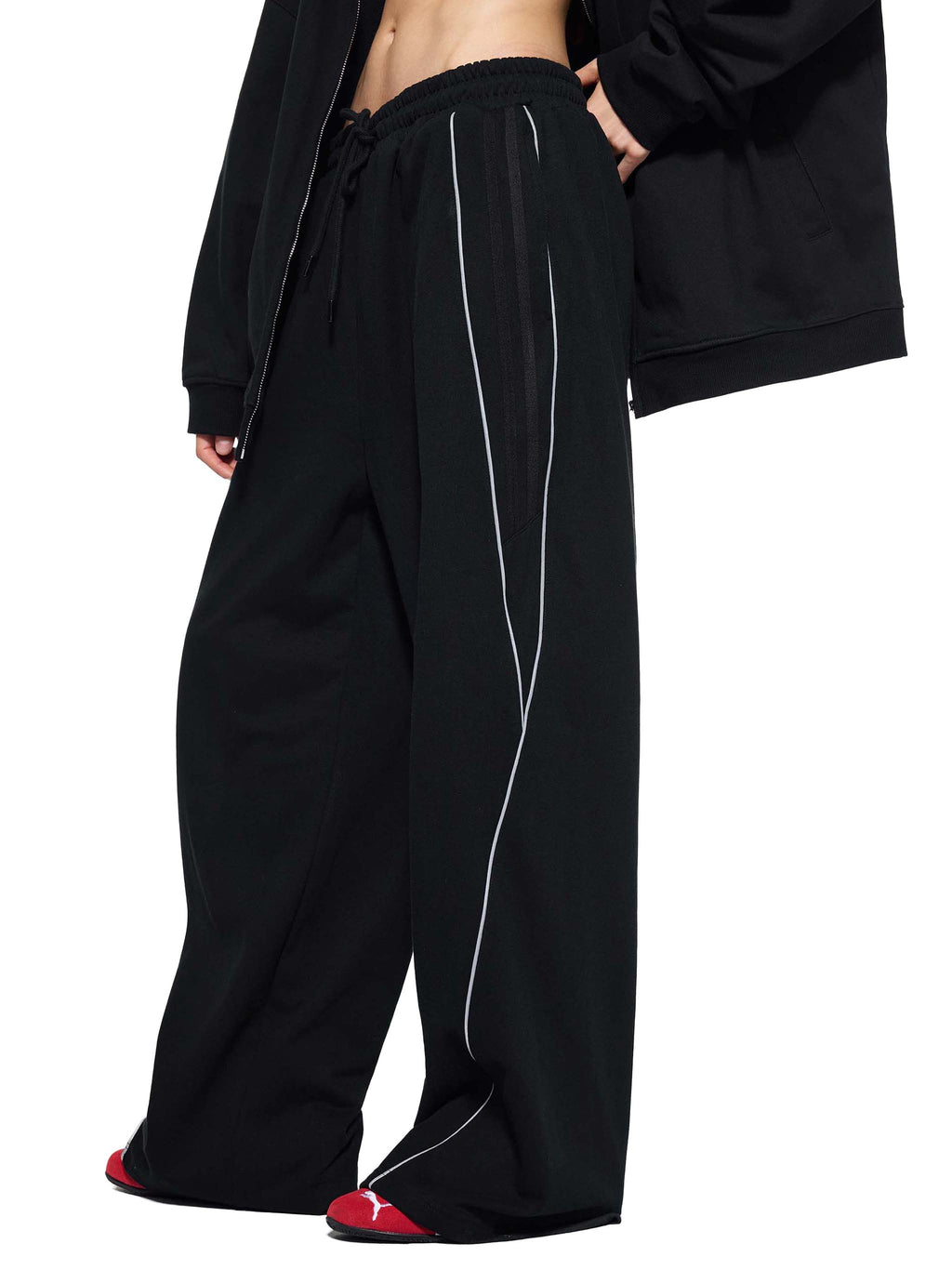 Striped Straight Leg Sweatpants