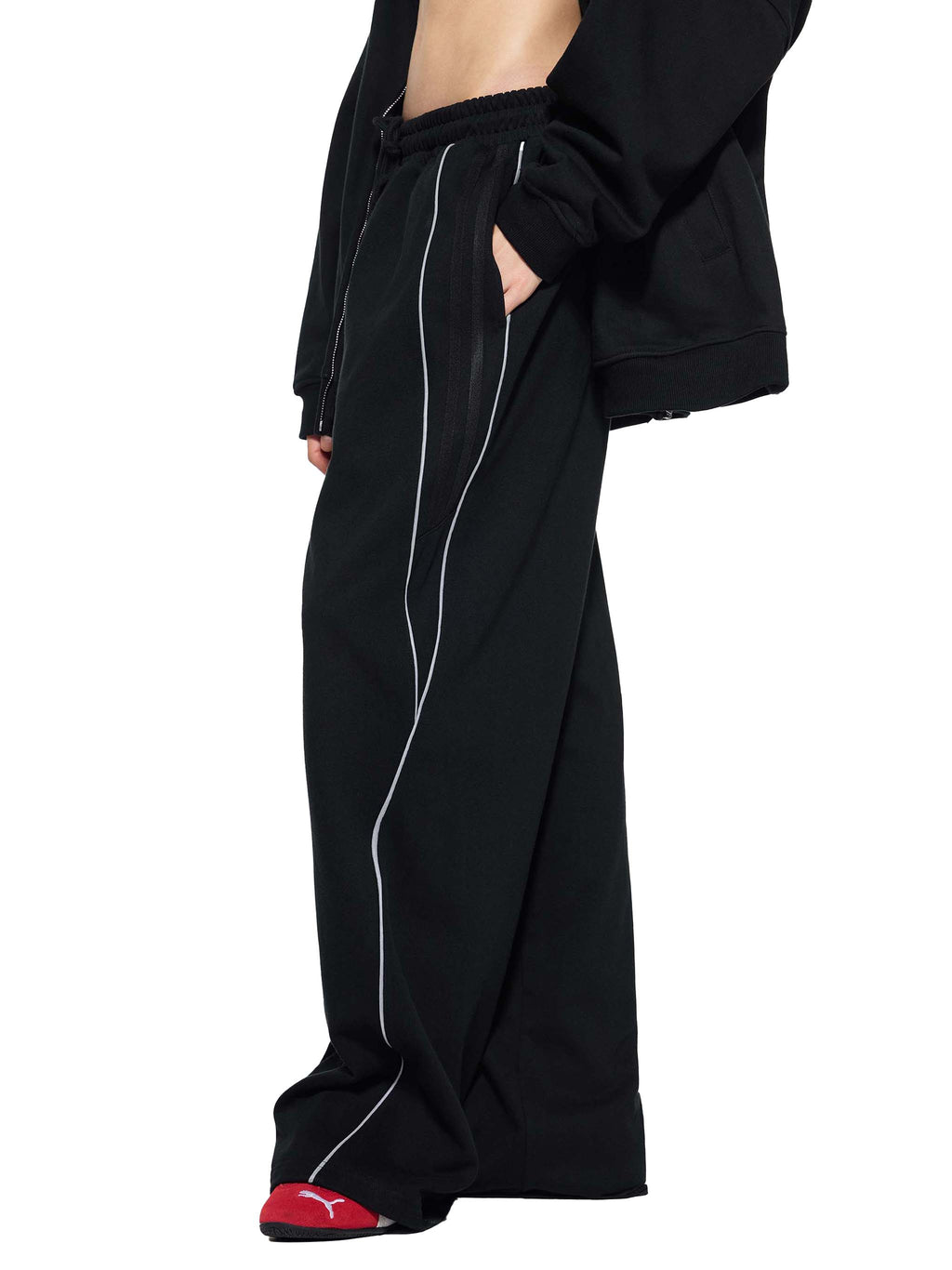 Striped Straight Leg Sweatpants