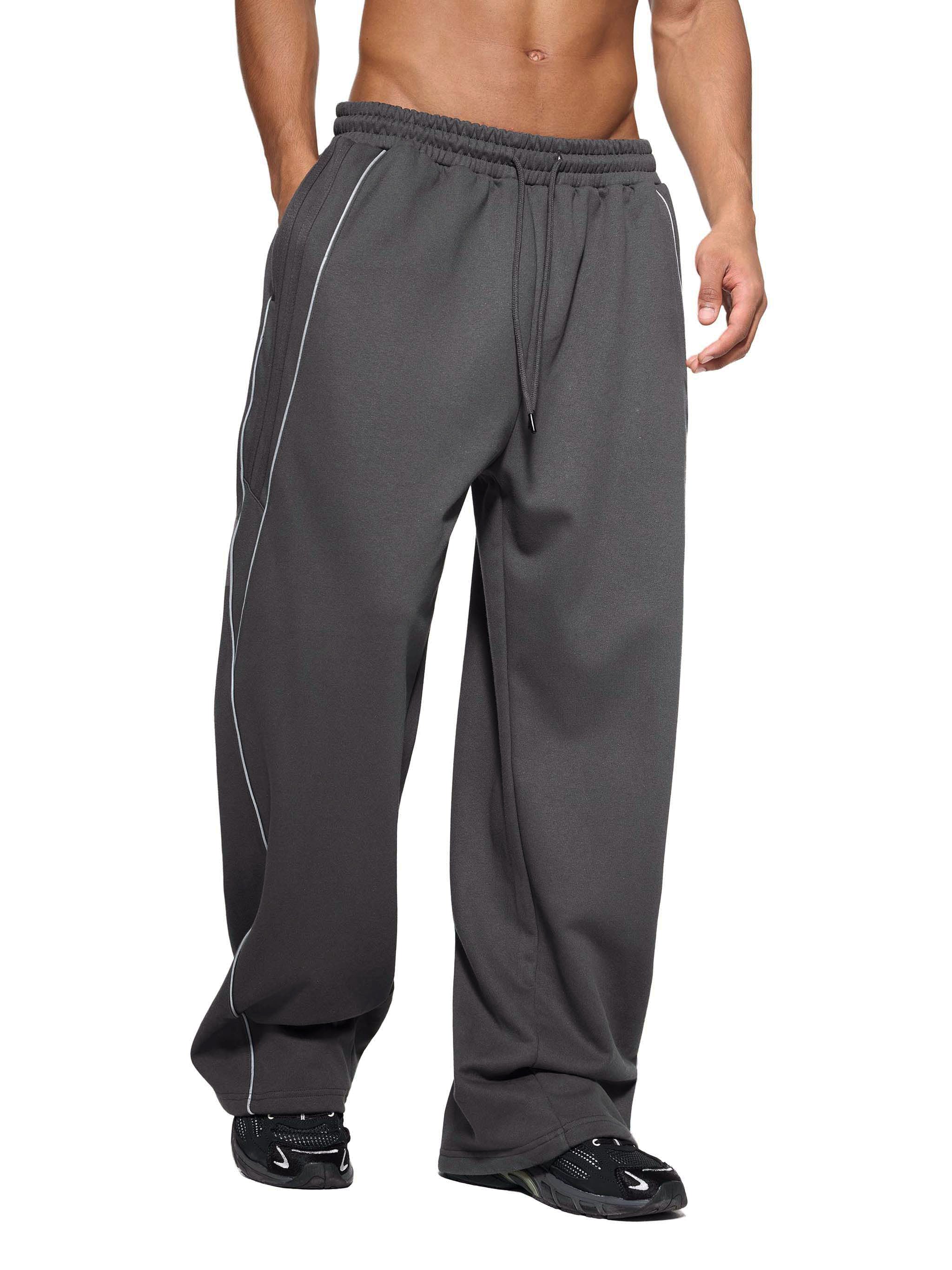 Striped Straight Leg Sweatpants