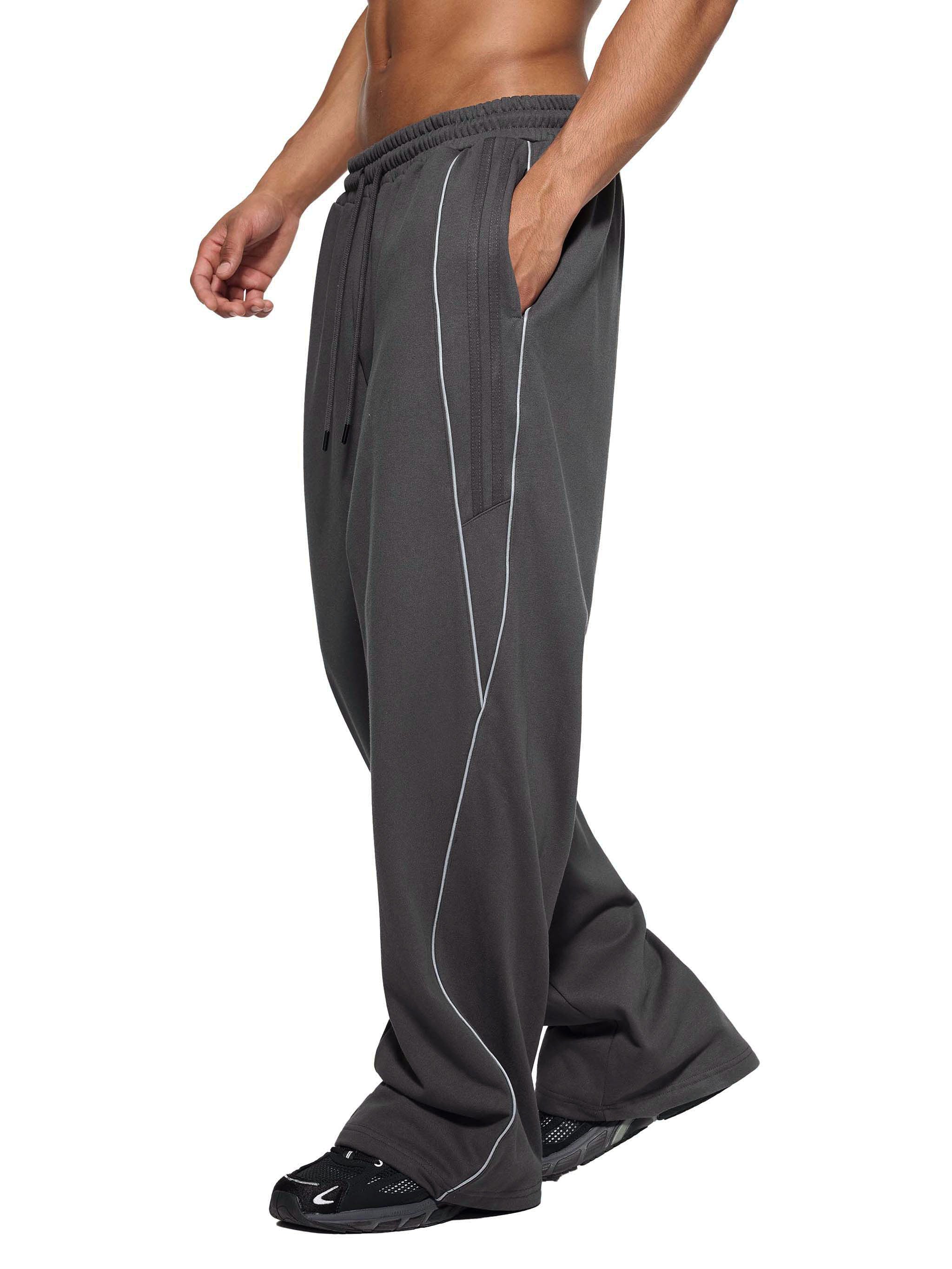 Striped Straight Leg Sweatpants