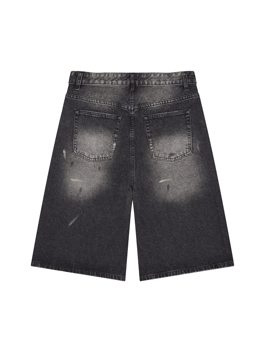 Vintage Wash Wide Leg Denim Shorts