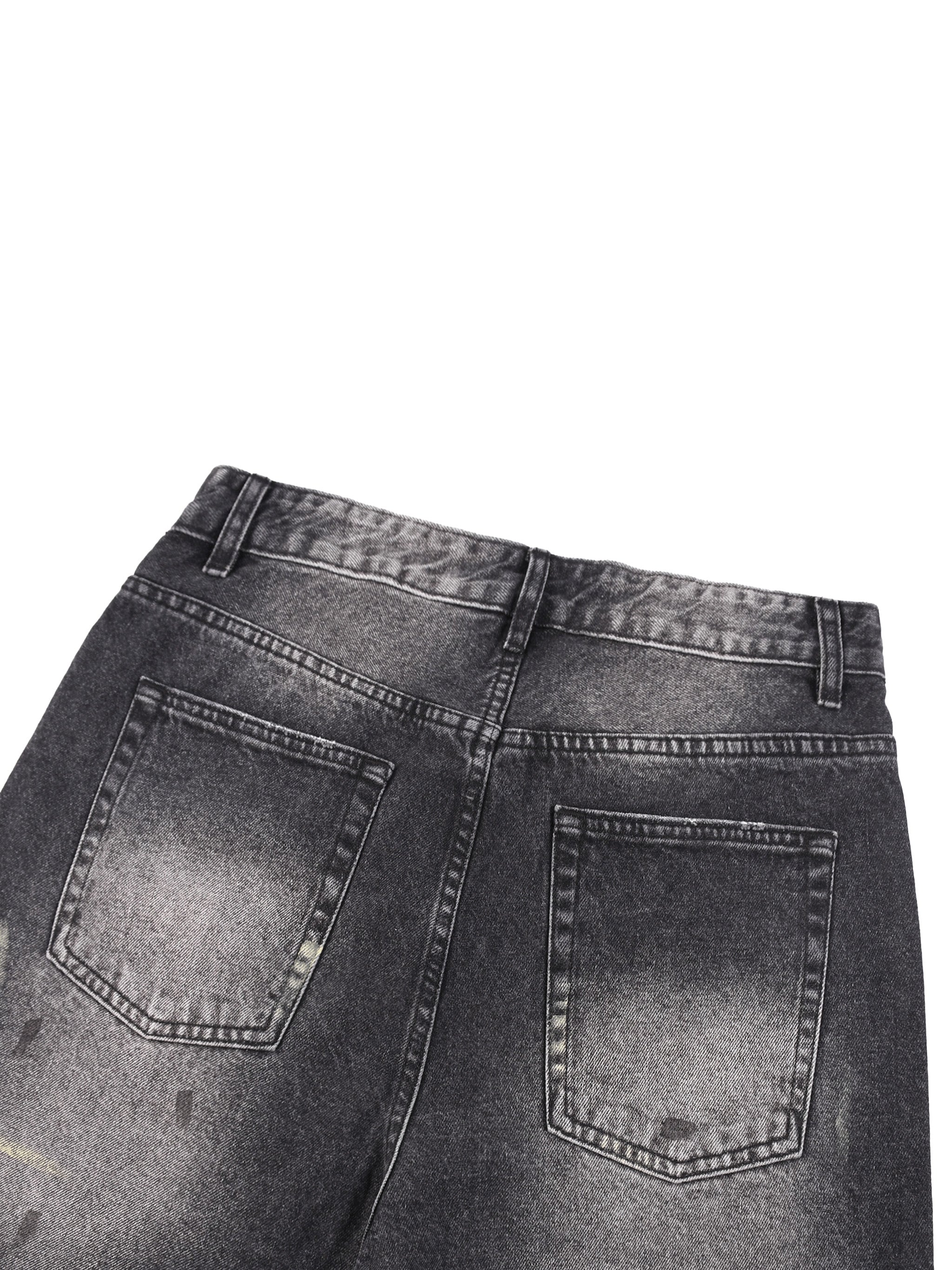 Vintage Wash Wide Leg Denim Shorts