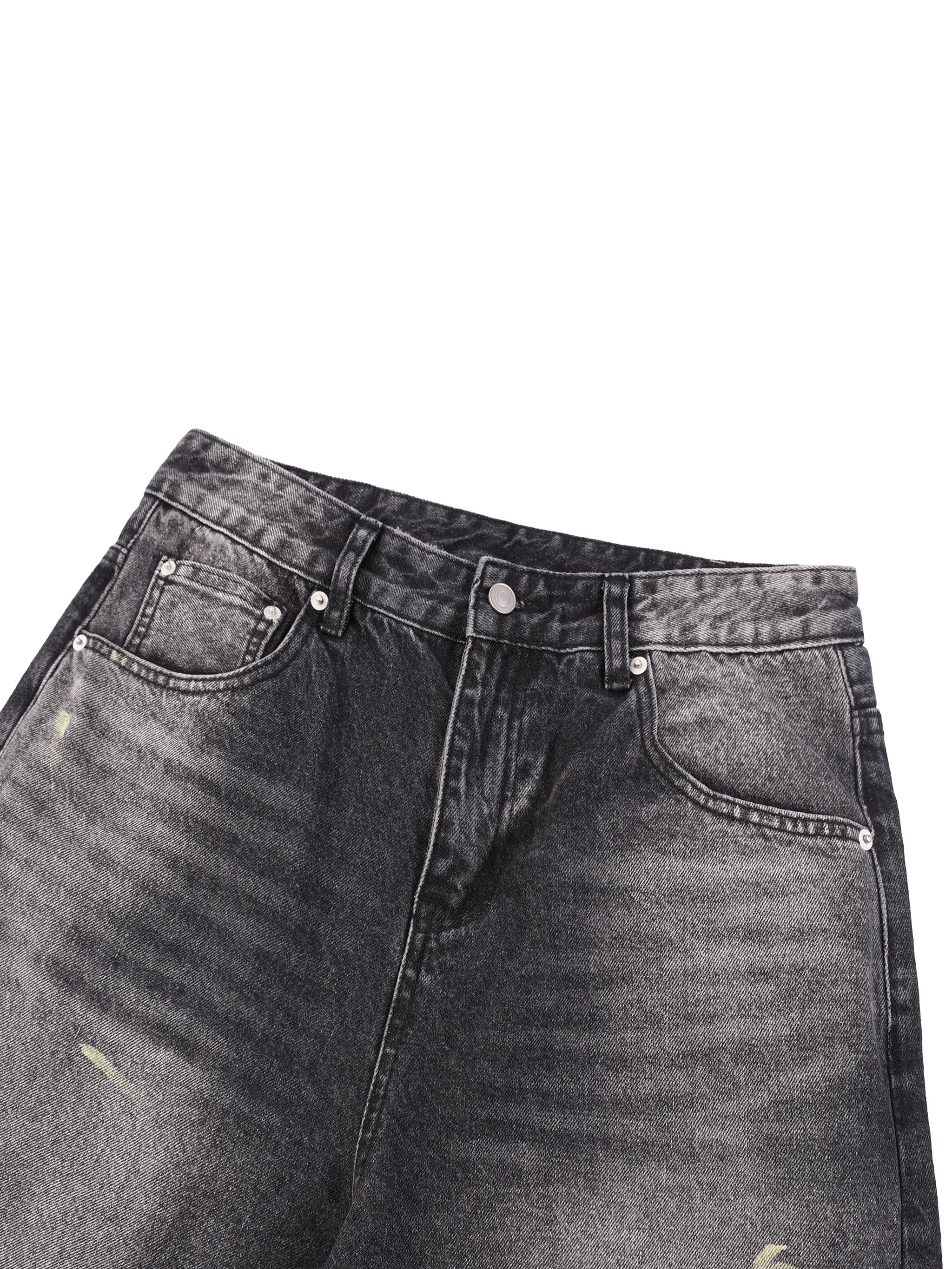 Vintage Wash Wide Leg Denim Shorts