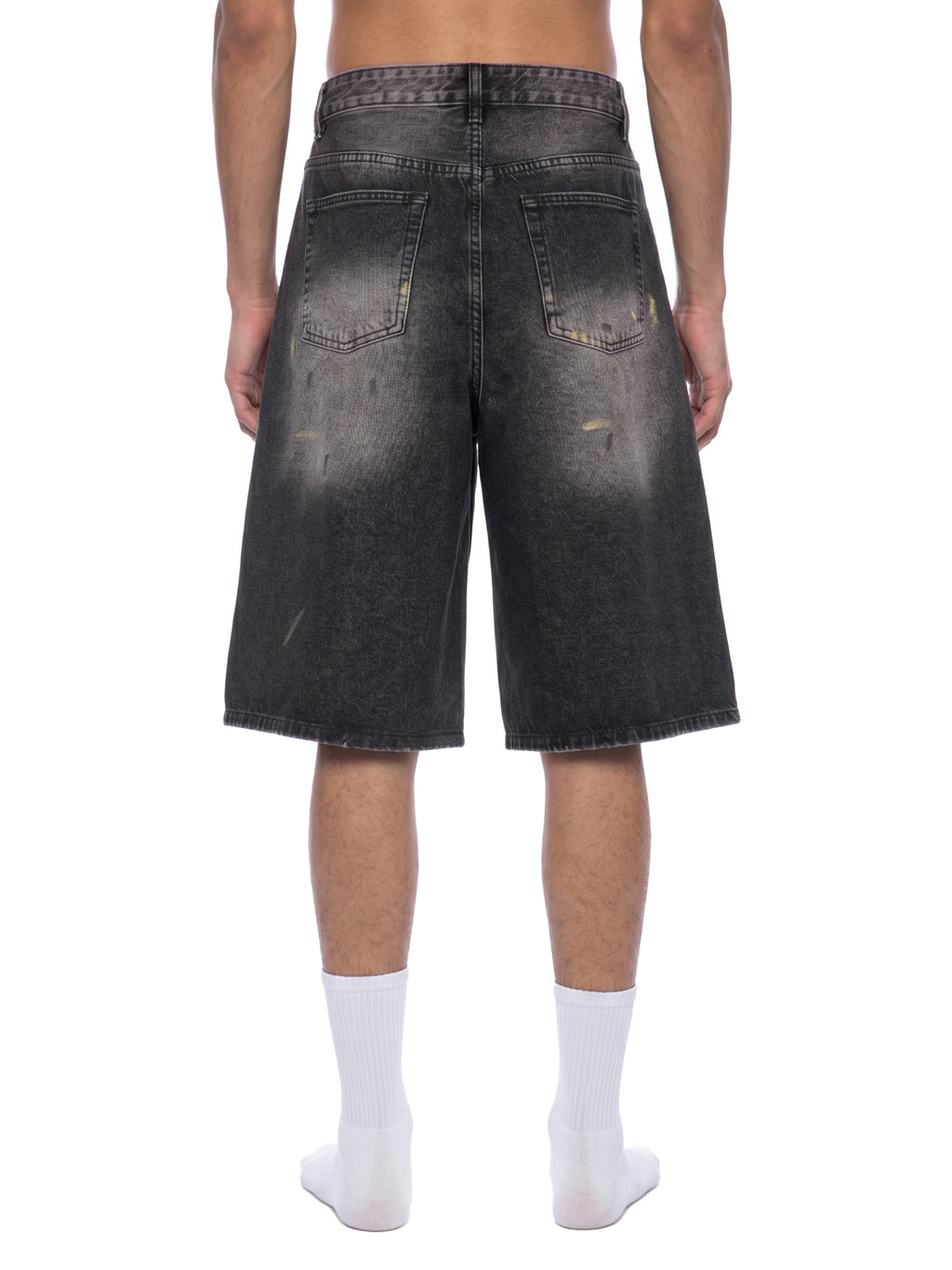 Vintage Wash Wide Leg Denim Shorts